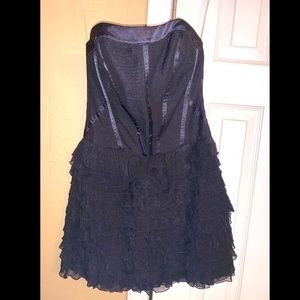 Bisou Bisou Black Corset-Style NWT Ruffle Straples